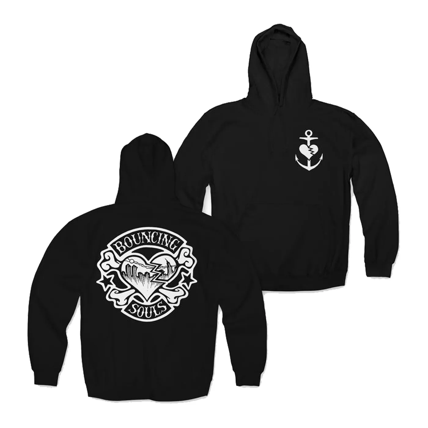 The Bouncing Souls Rocker Heart Pullover Hoodie (Black)