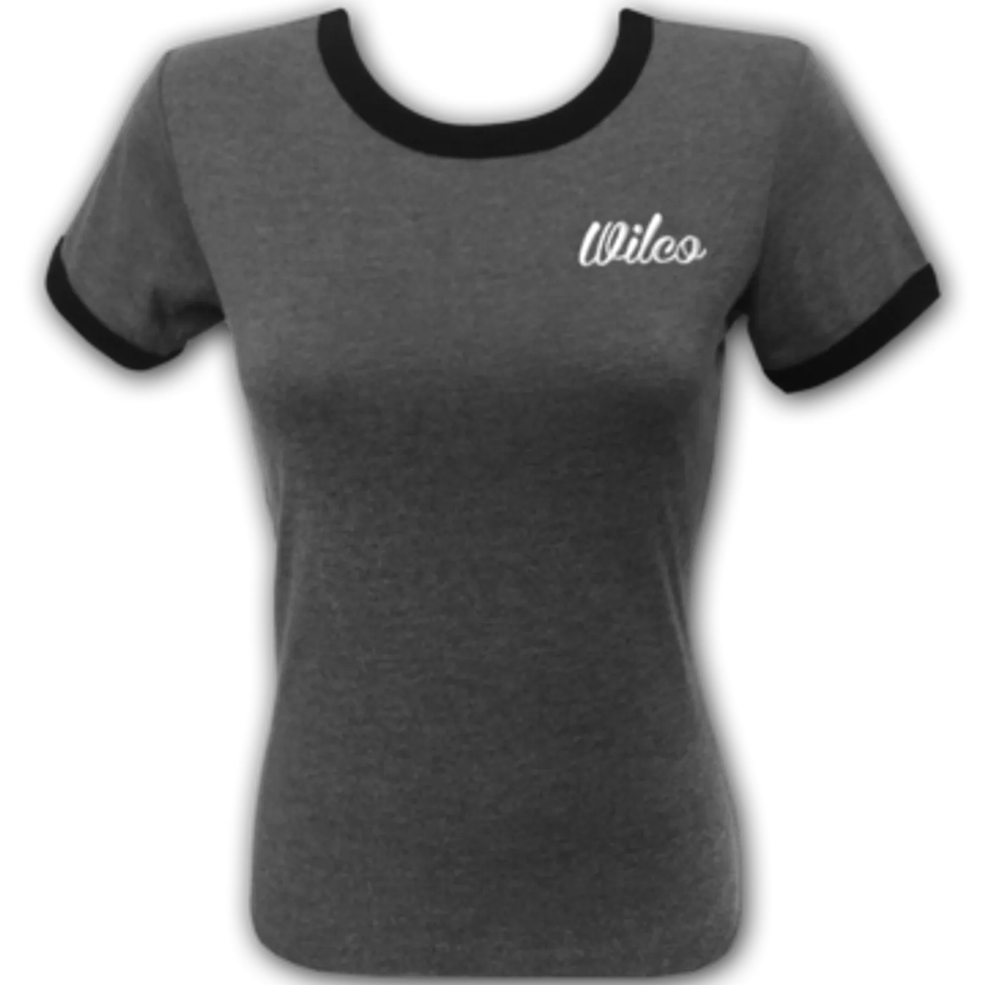 Wilco Womens Embroidered Ringer T-shirt (Grey)
