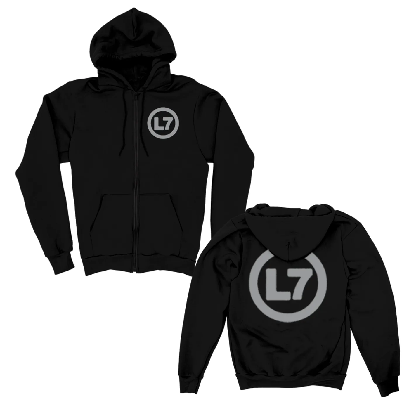 L7 Spray Logo Zip Hoodie (Black)