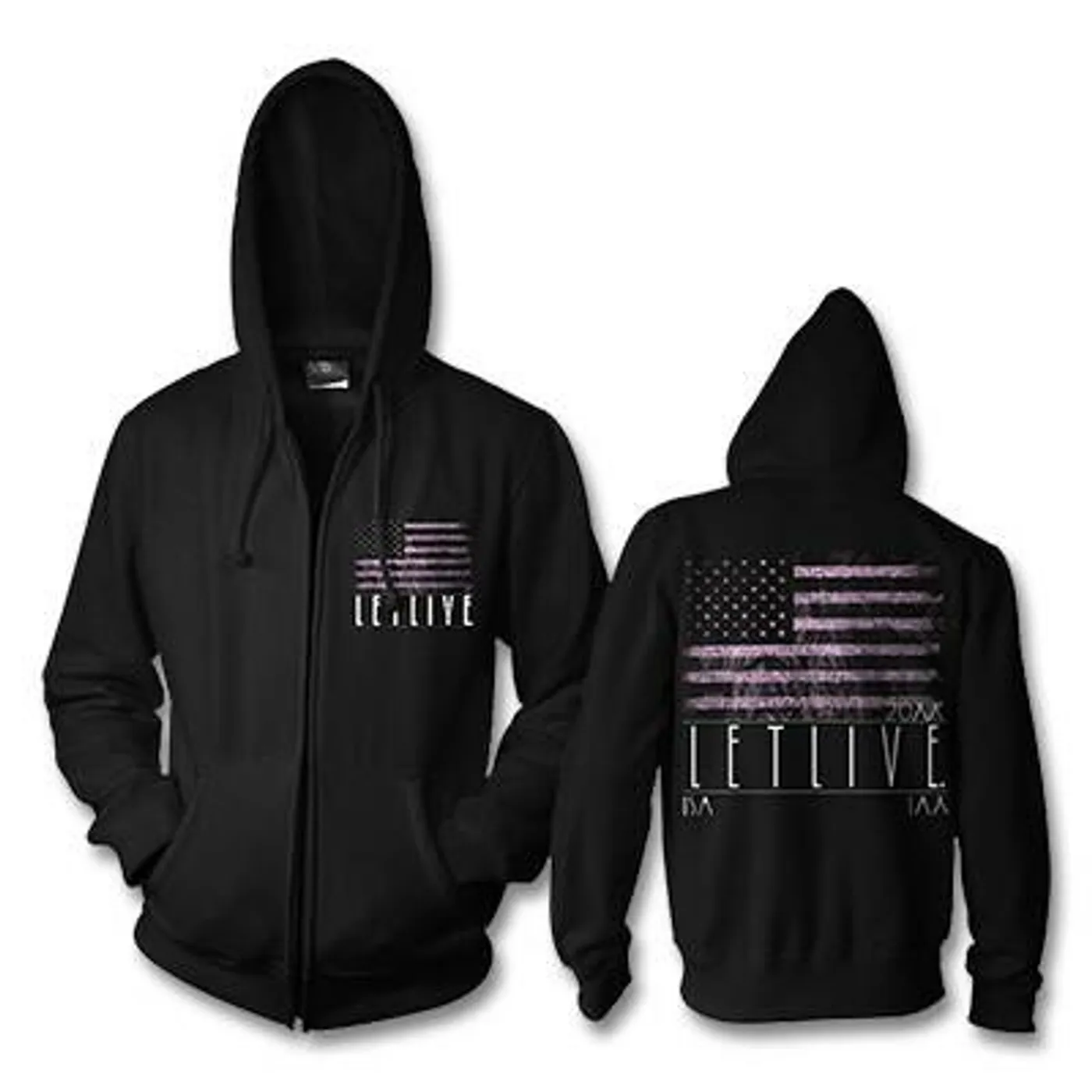 letlive. American Flag Zip-Up Hoodie