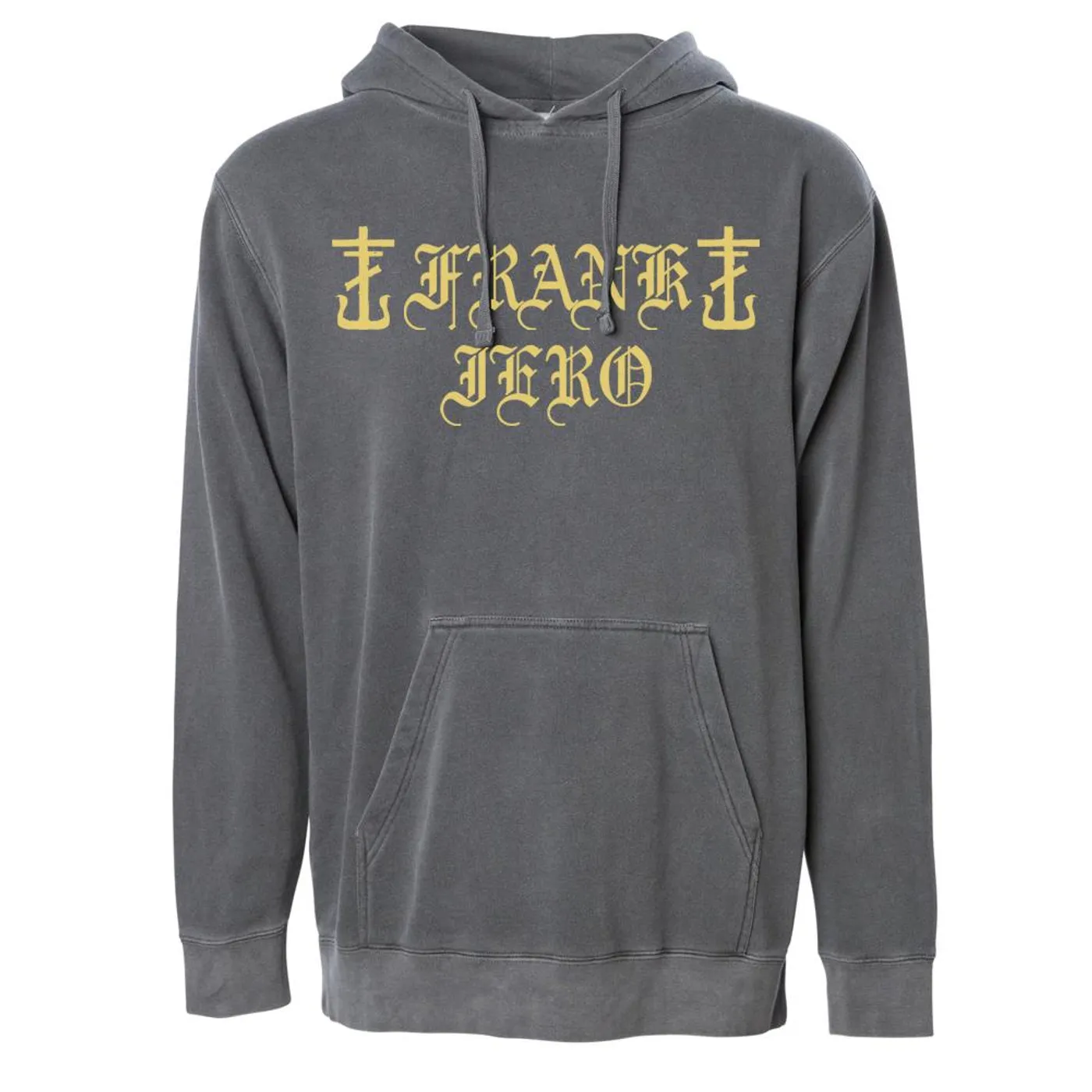 Frank Iero Old English Pullover Hoodie (Faded Black)