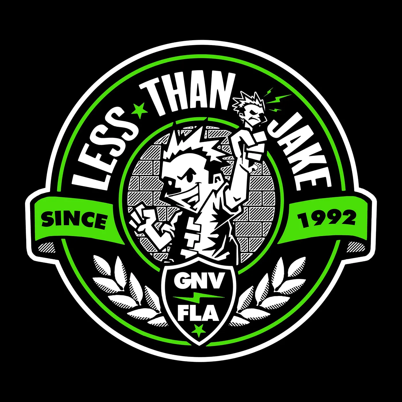 Less Than Jake Crest Logo T-shirt (Black)