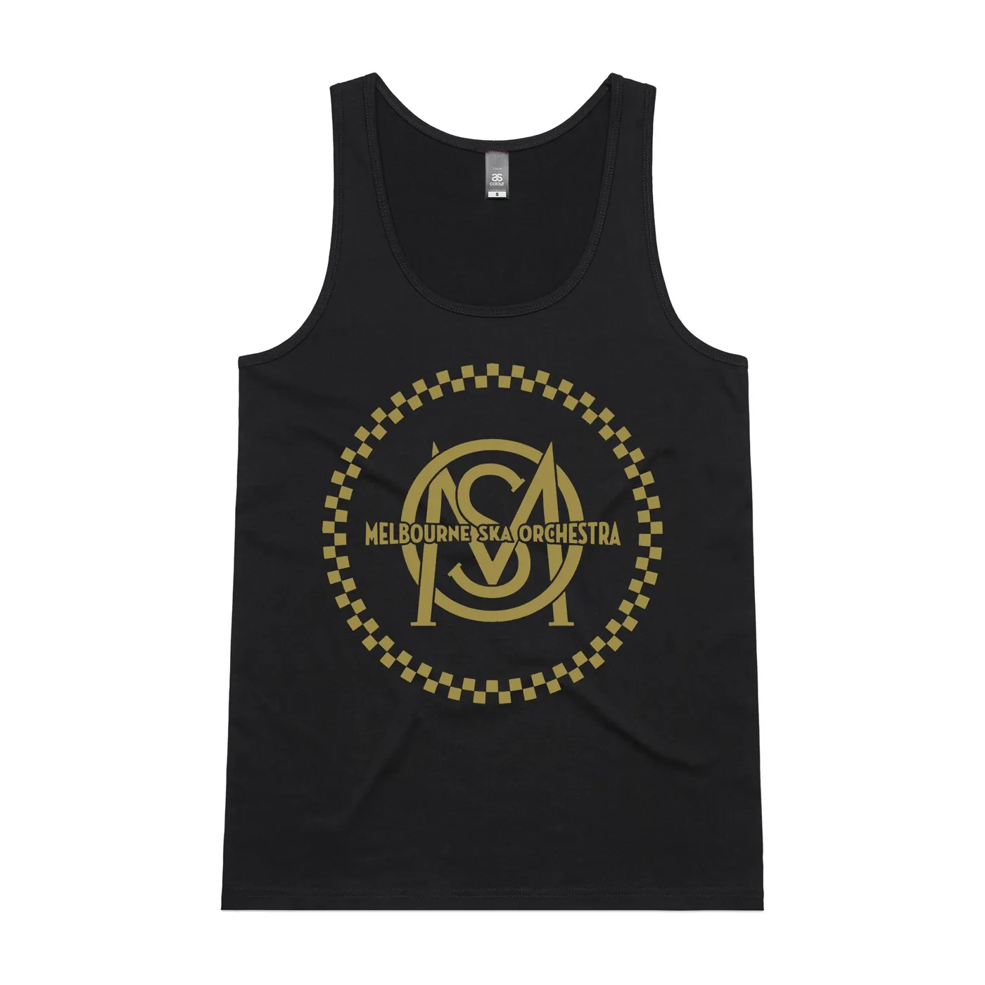 Melbourne Ska Orchestra Gold Logo Womens Tank (Black)