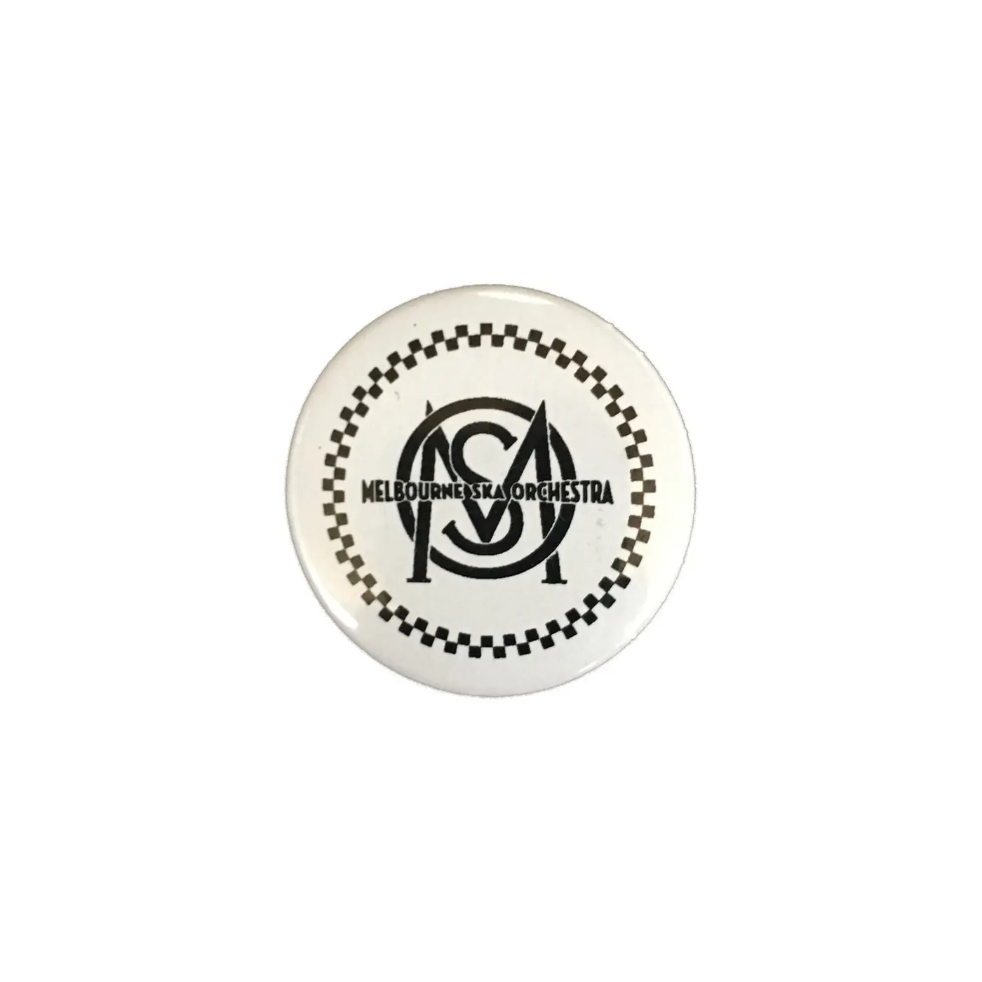 Melbourne Ska Orchestra Logo Button (White)