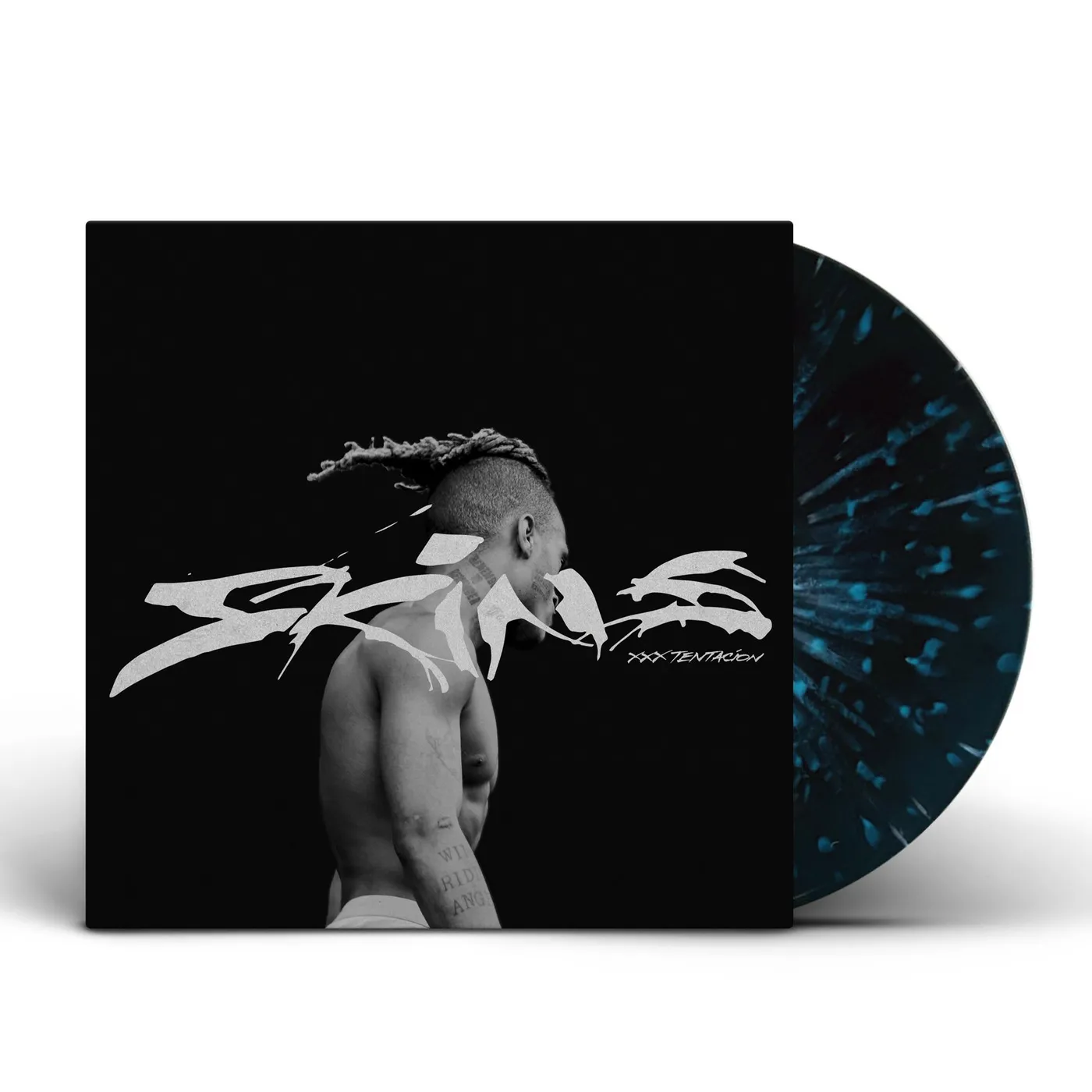 XXXTENTACION Skins LP (Black and Blue Splatter) (Vinyl)