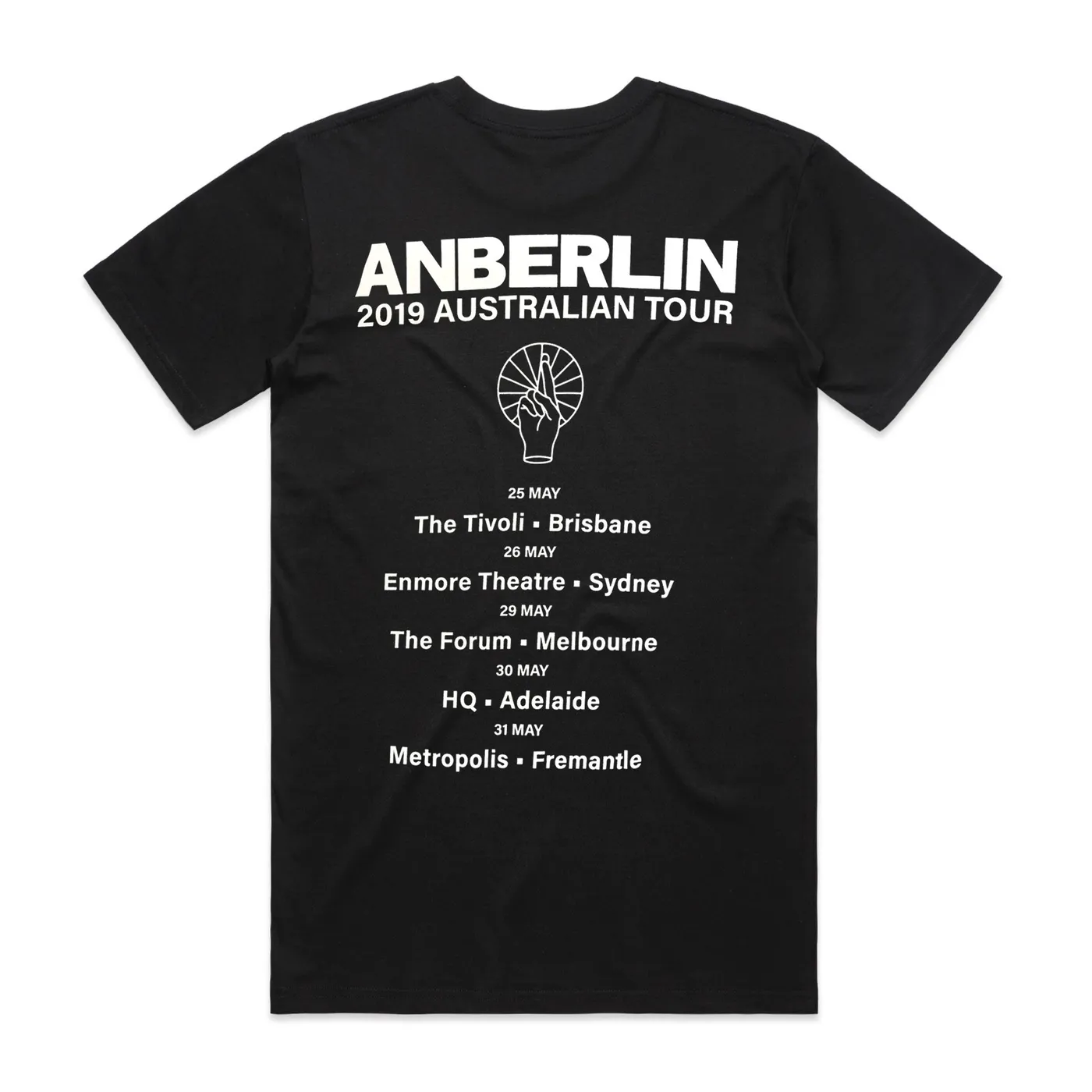 Anberlin Knockout Tee (Black) Australian Tour Edition