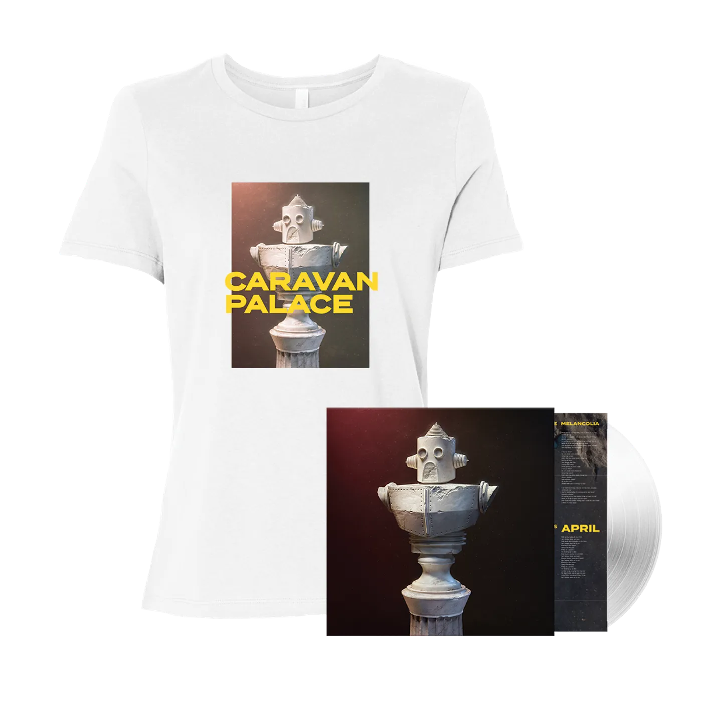 Caravan Palace Chronologic T-Shirt + Deluxe LP Bundle
