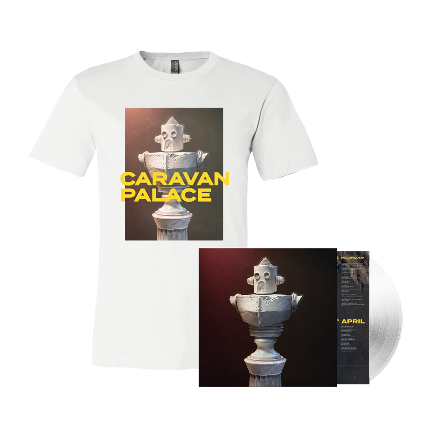 Caravan Palace Chronologic T-Shirt + Deluxe LP Bundle