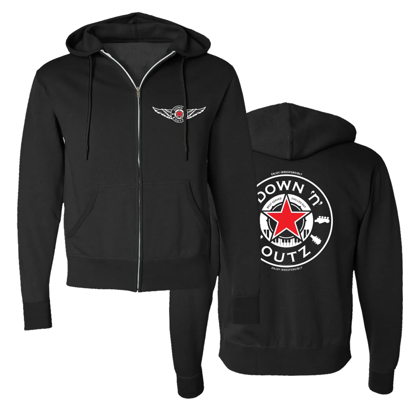 Down 'n' Outz Enjoy Responsibly Zip Hoodie