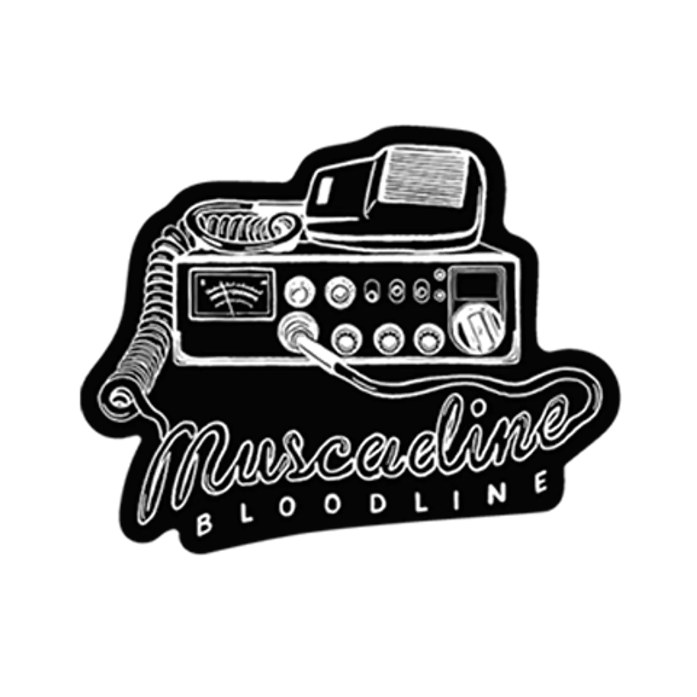 Muscadine Bloodline Radio Die Cut Sticker - Black