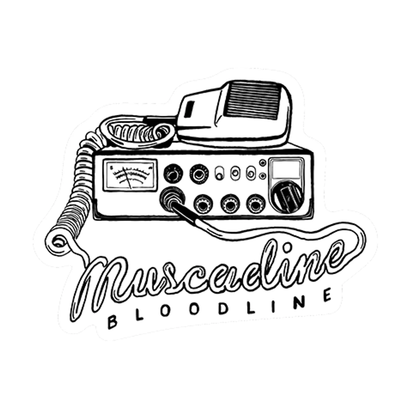 Muscadine Bloodline Radio Die Cut Sticker - White