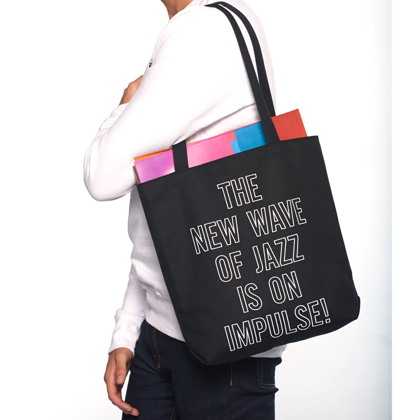 Impulse! Records Tote Black w/ White Lettering
