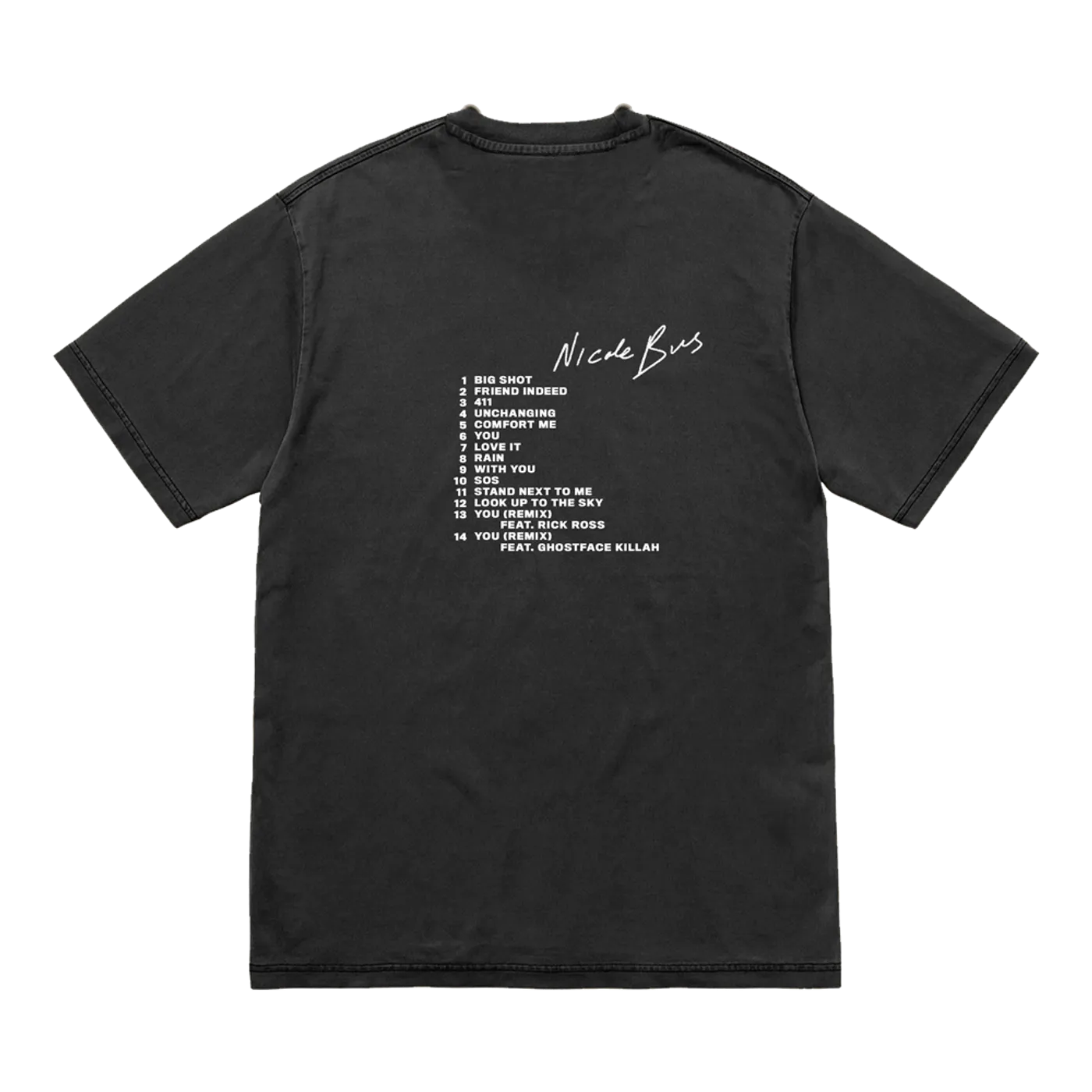 Nicole Bus Black Kairos Tracklisting T-Shirt