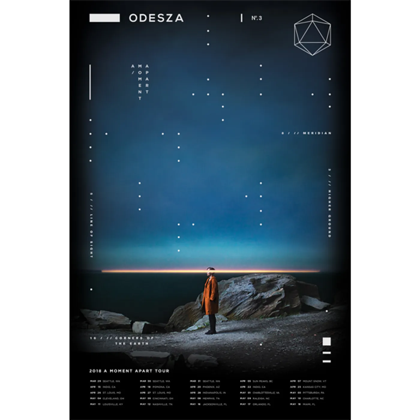 ODESZA Spring 2018 Tour Poster