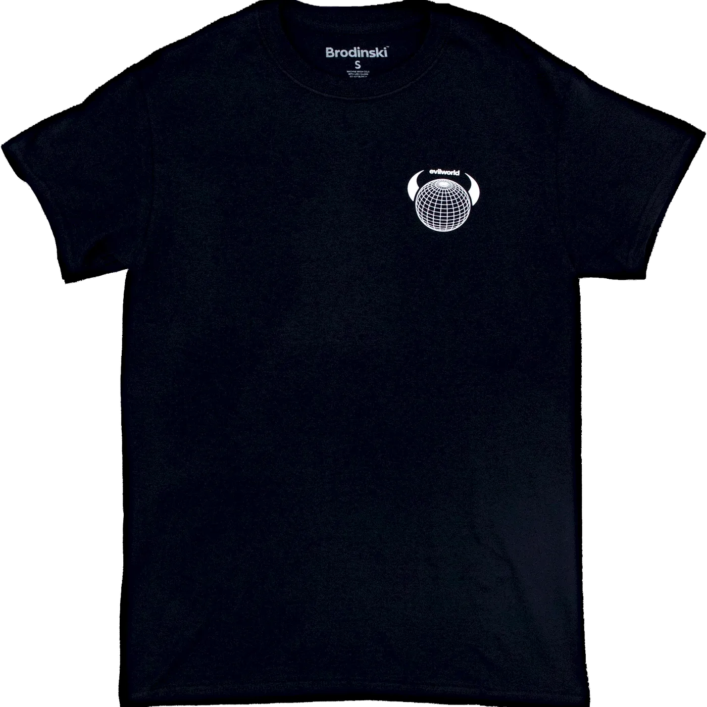 Brodinski Black Evil World Logo Tee