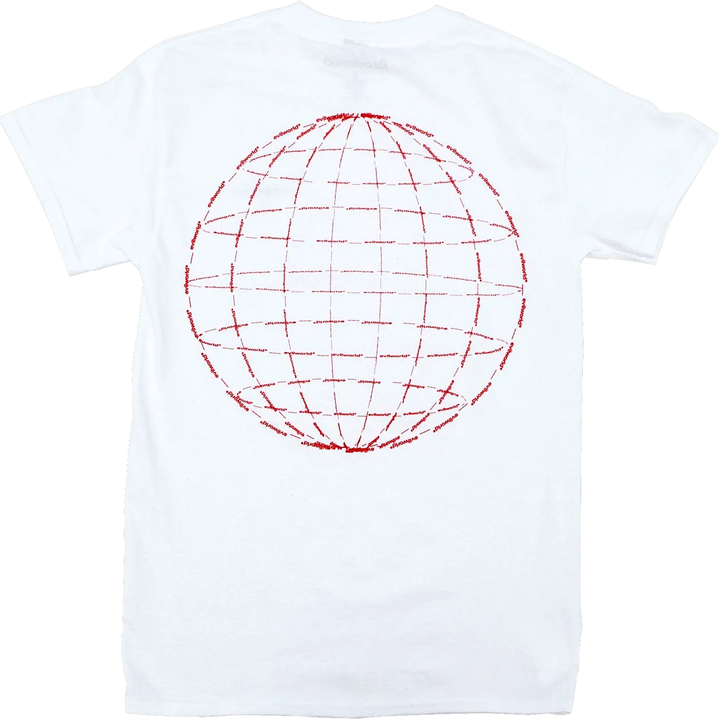 Brodinski white evil world globe tee