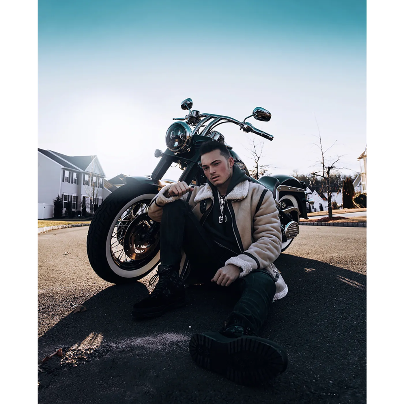 Lance Stewart Foil Motorcycle Poster (Standard)