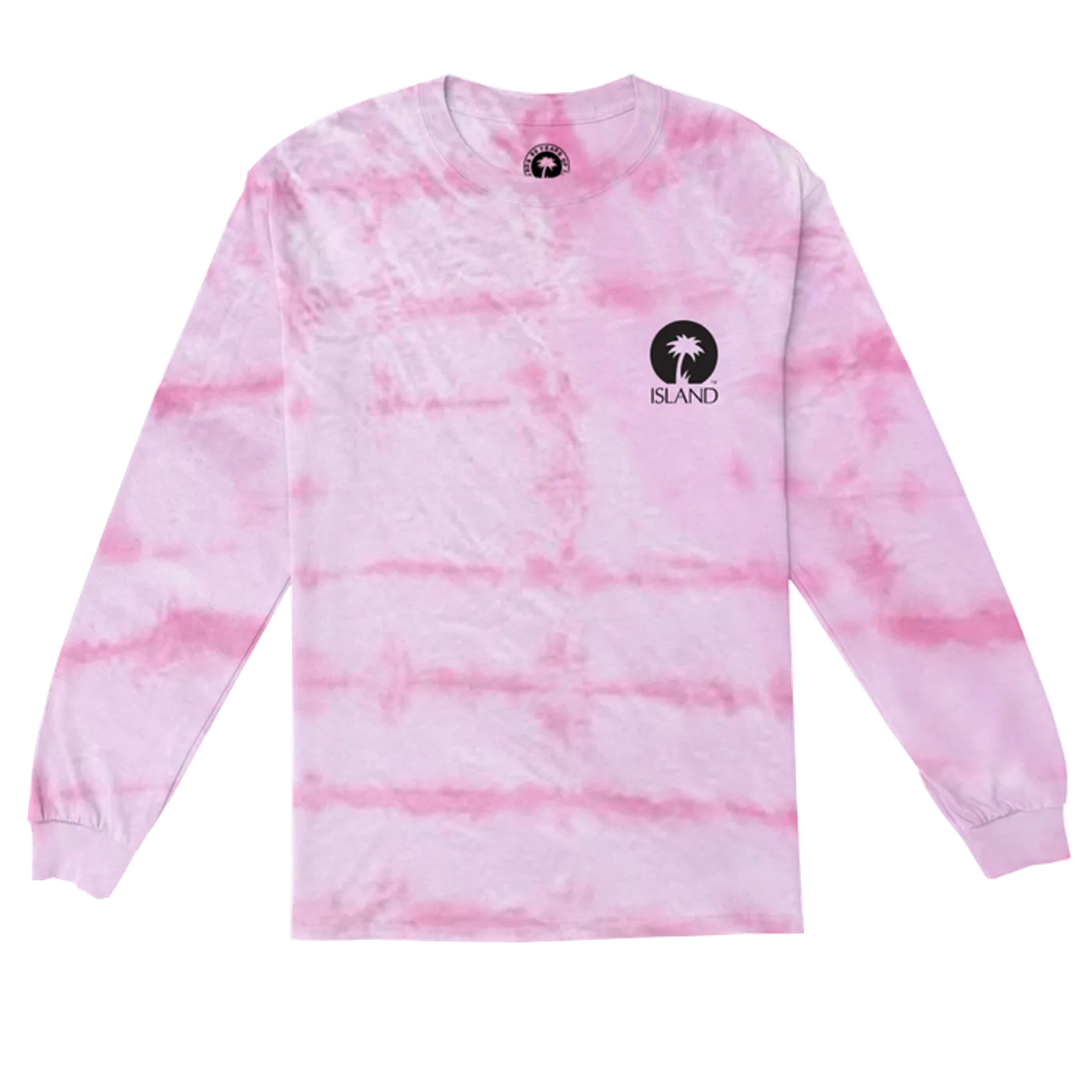 Island Records PINK TIE-DYE LONG SLEEVE