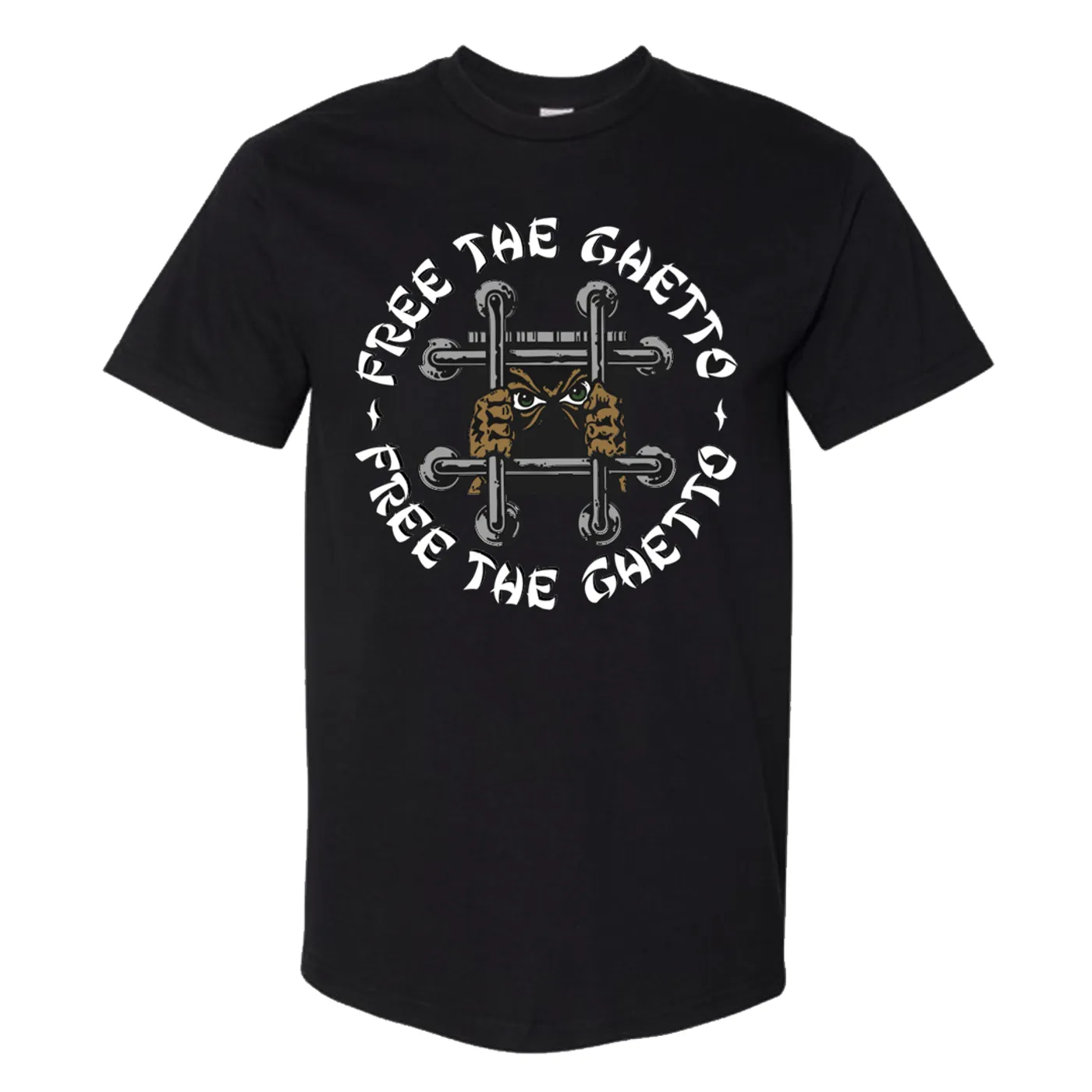 Above All Free The Ghetto Black Tee - PEEZY