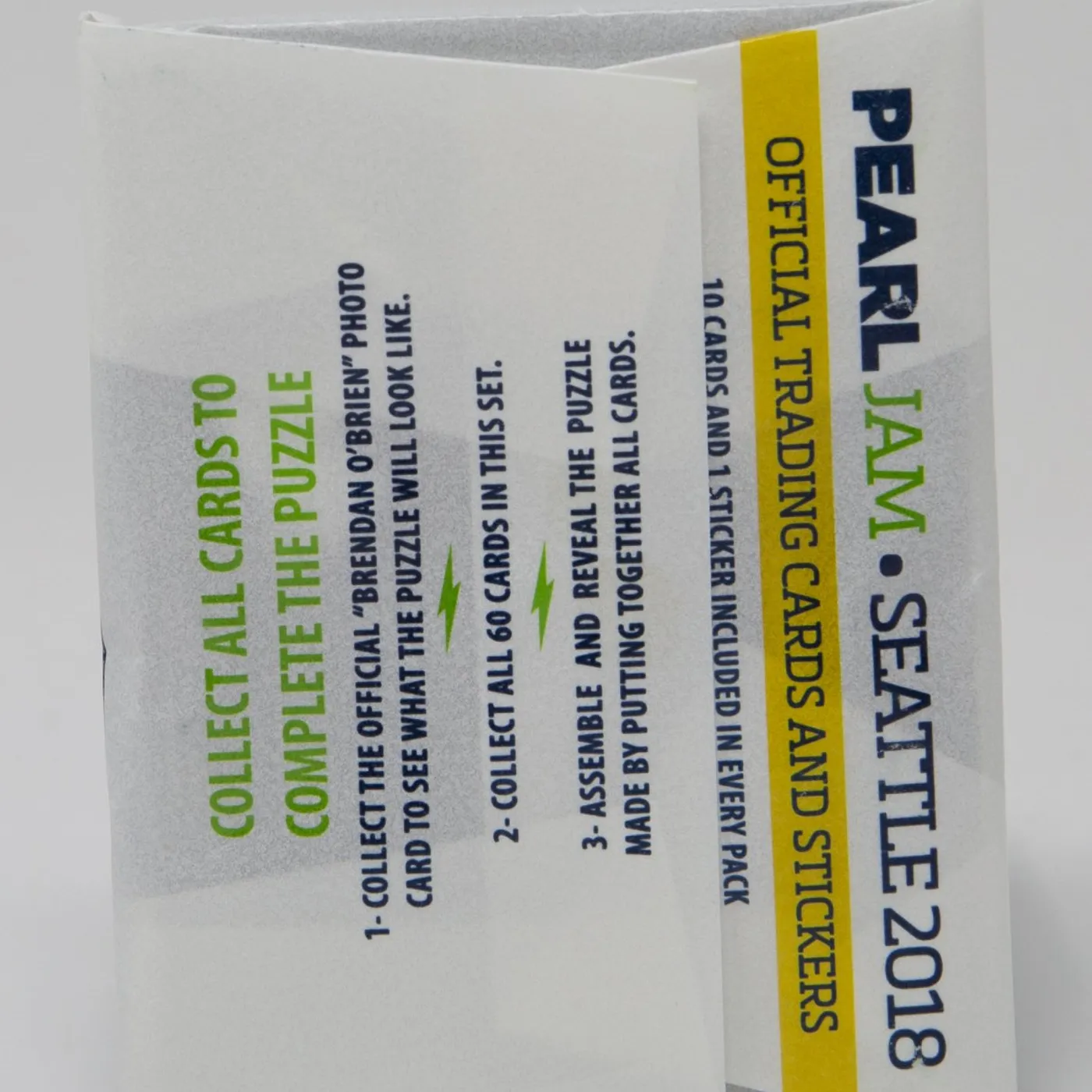 2018 PEARL JAM SEATTLE HOME SHOWS TRADING CARDS PACK