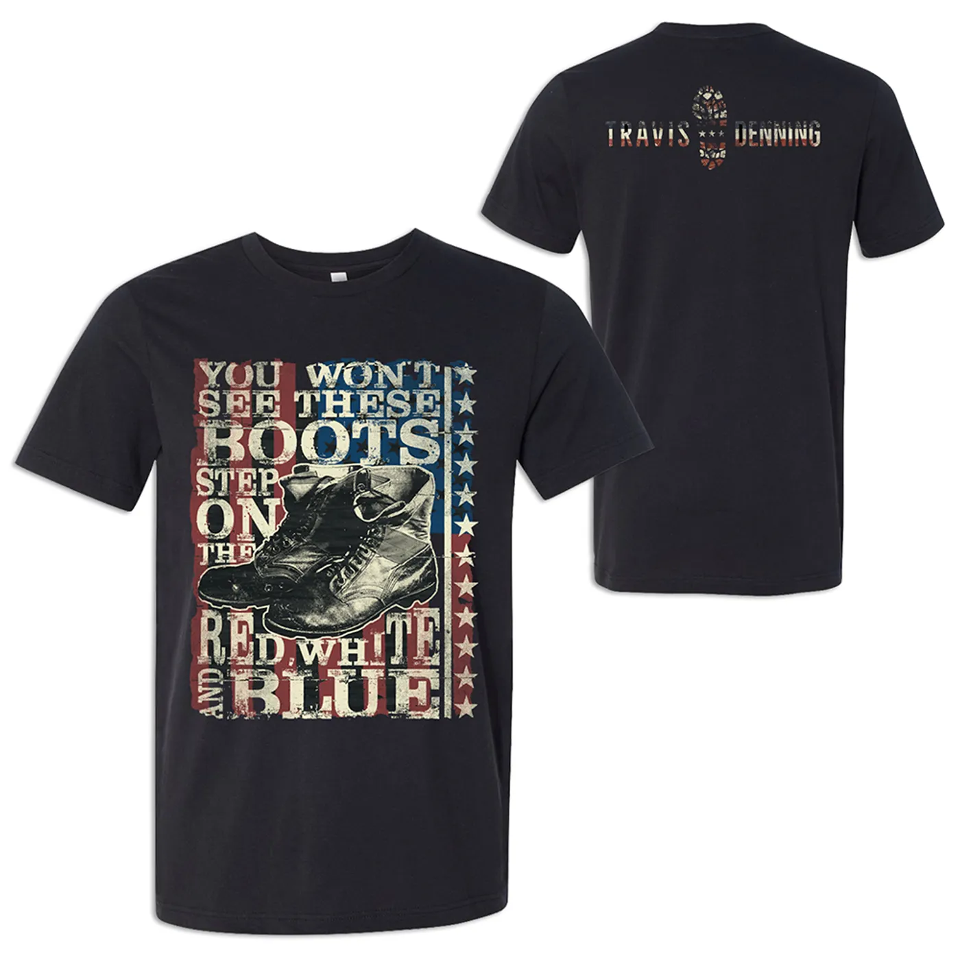 Travis Denning Red, White & Blue Lyrics T-Shirt