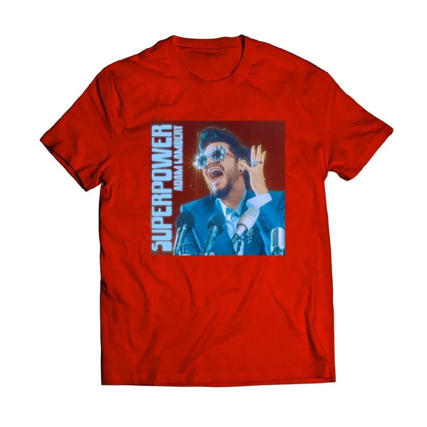 Adam Lambert Super Power Blood Red Tee