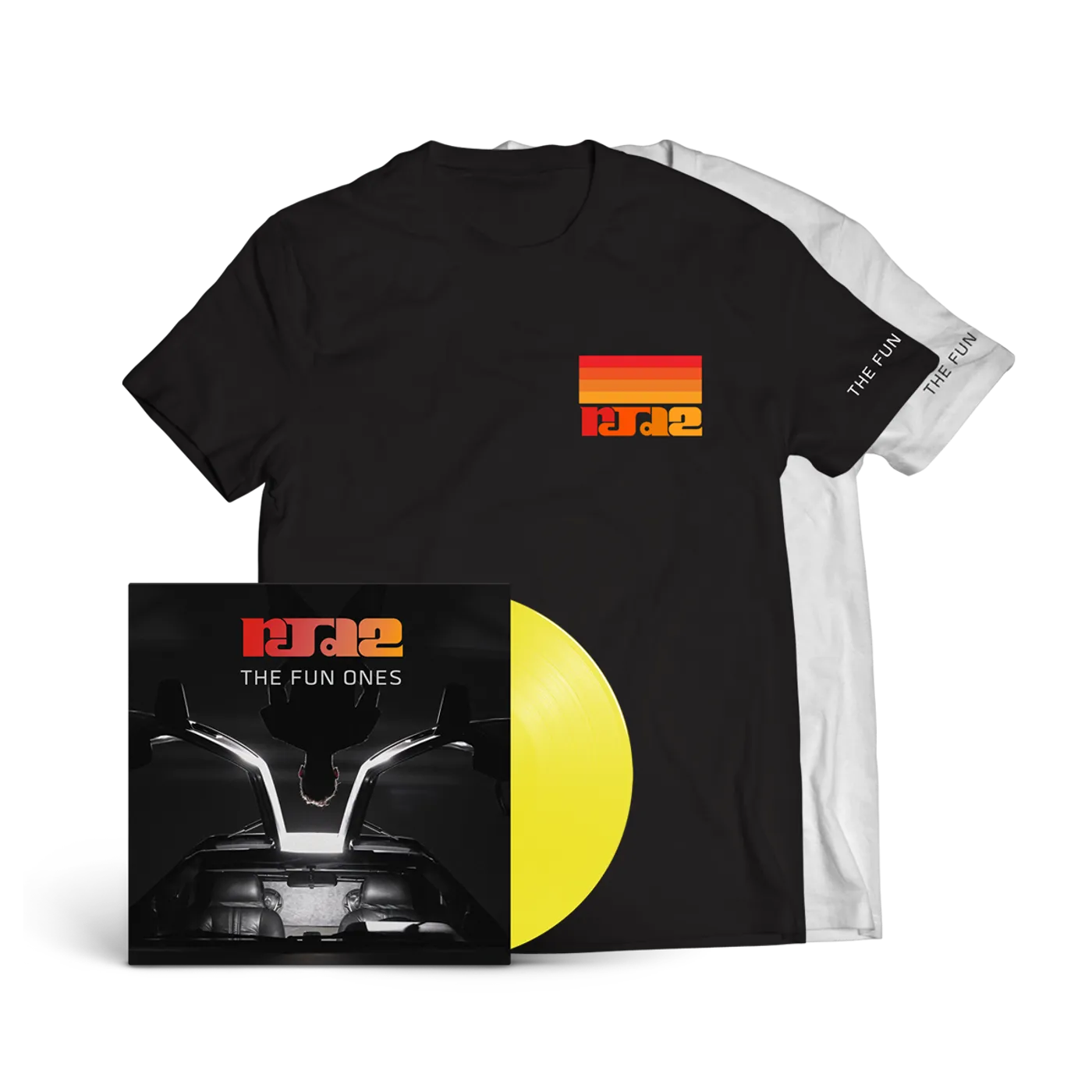 RJD2 The Fun Ones Striped Print T-Shirt + Vinyl