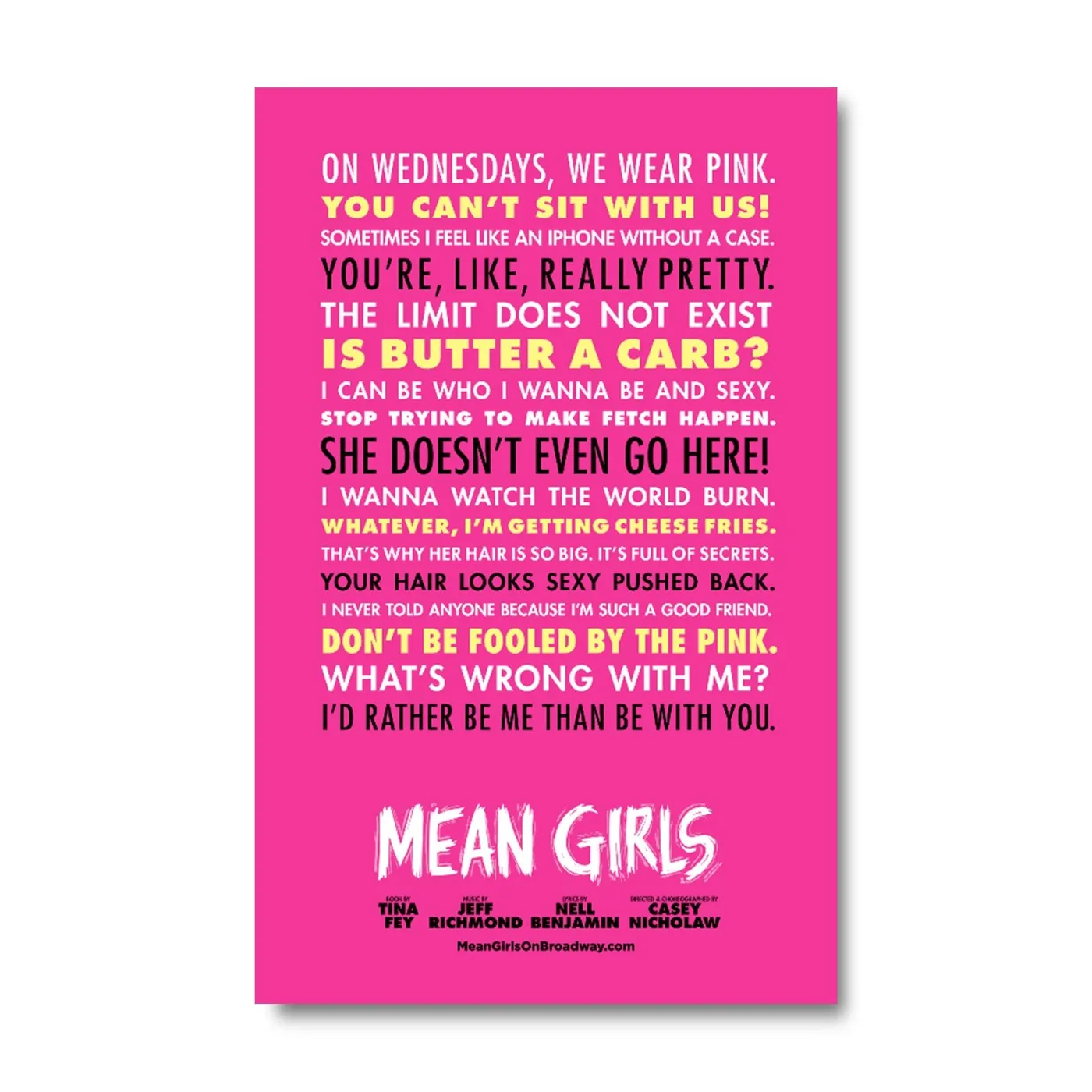 MEAN GIRLS Windowcard
