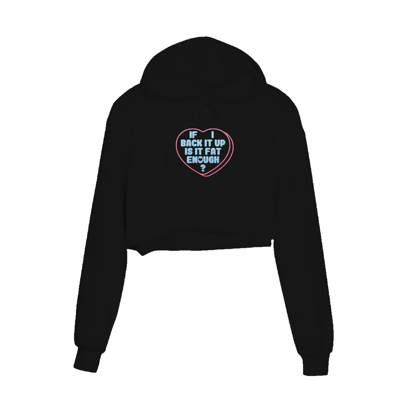 Cookiee Kawaii Is It Fat Enough Crop Hoodie
