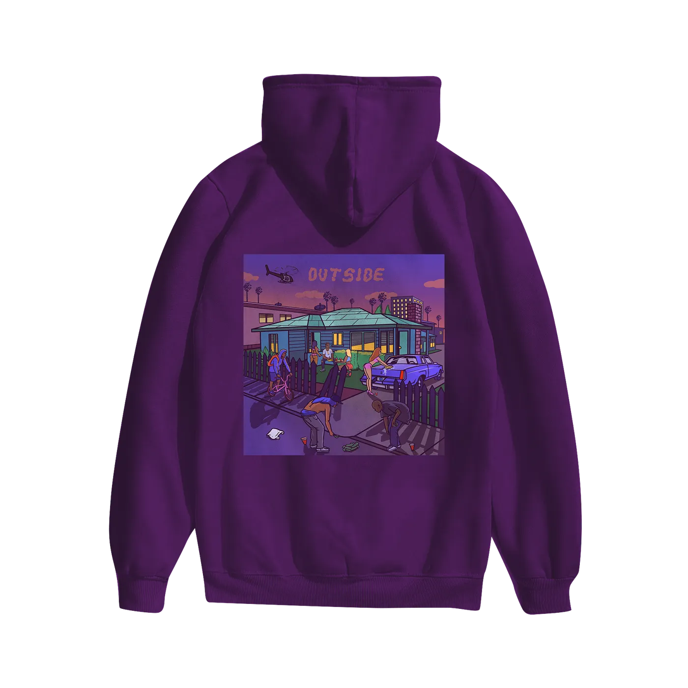 Bino Rideaux Outside Purple Hoodie