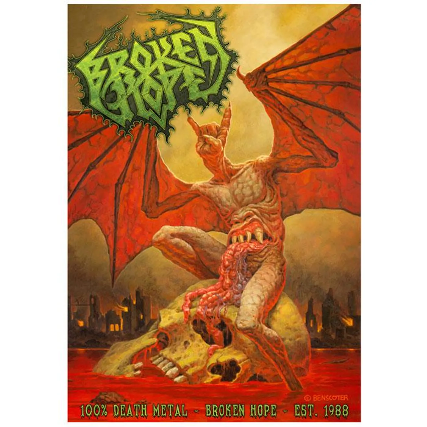 Broken Hope Demon Hand 100% Death Metal Poster Flag
