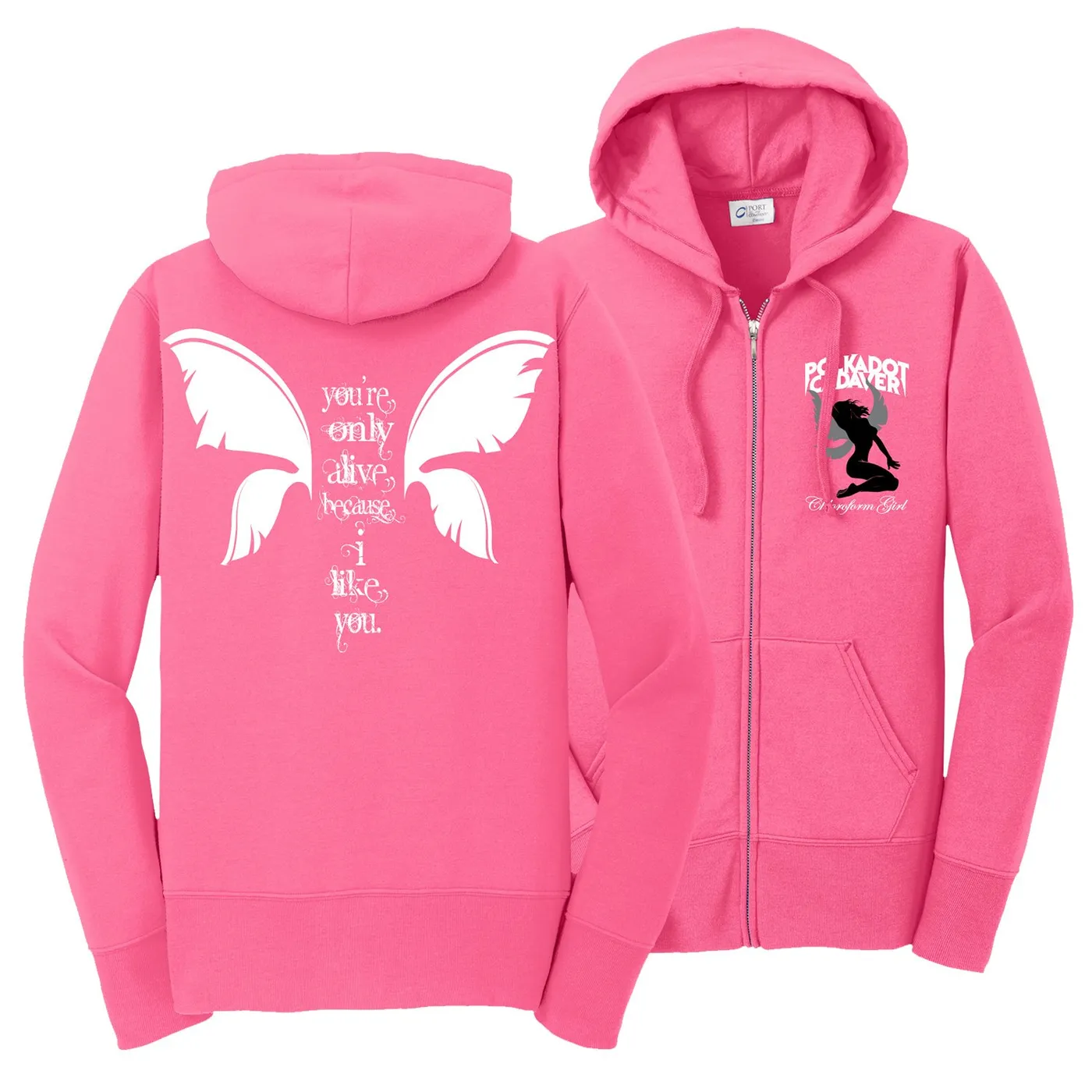 Polkadot Cadaver "Chloroform Girl" Girls Zipup Hoodie