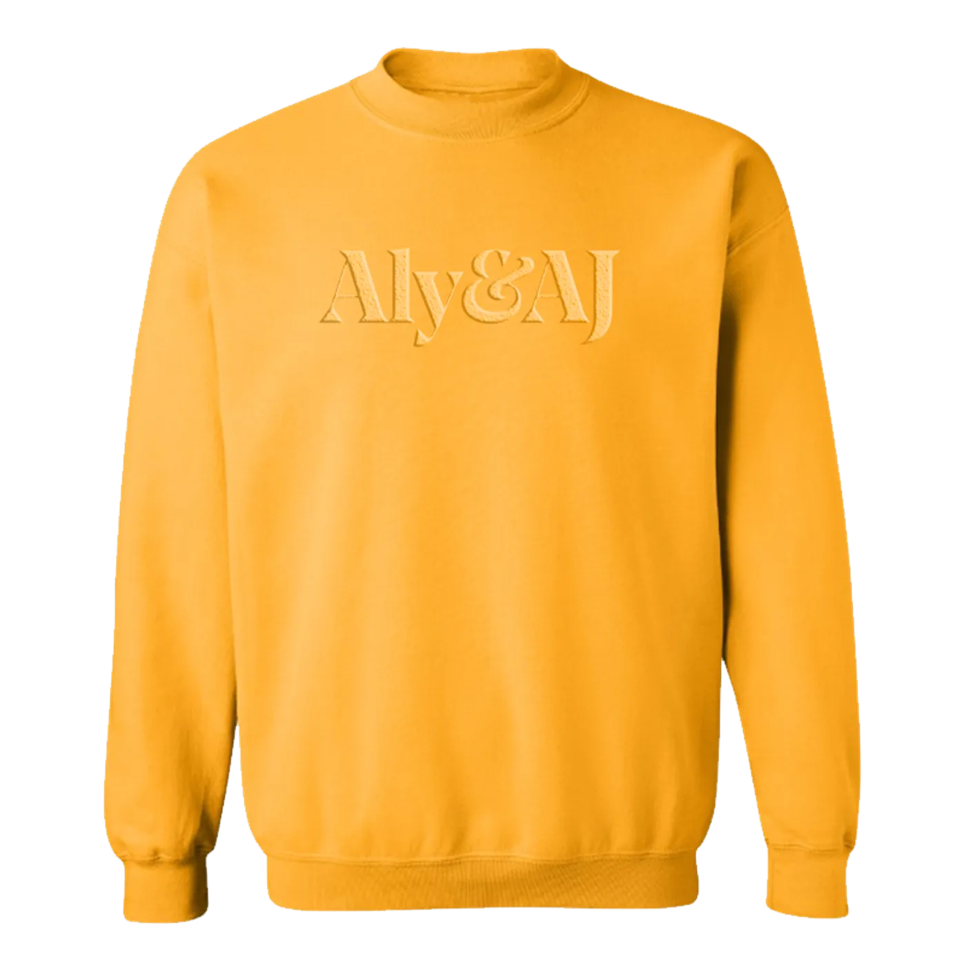Aly & AJ LOGO GOLD EMBROIDERED SWEATSHIRT