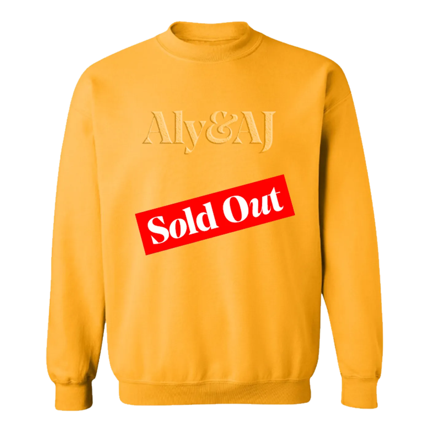 Aly & AJ LOGO GOLD EMBROIDERED SWEATSHIRT