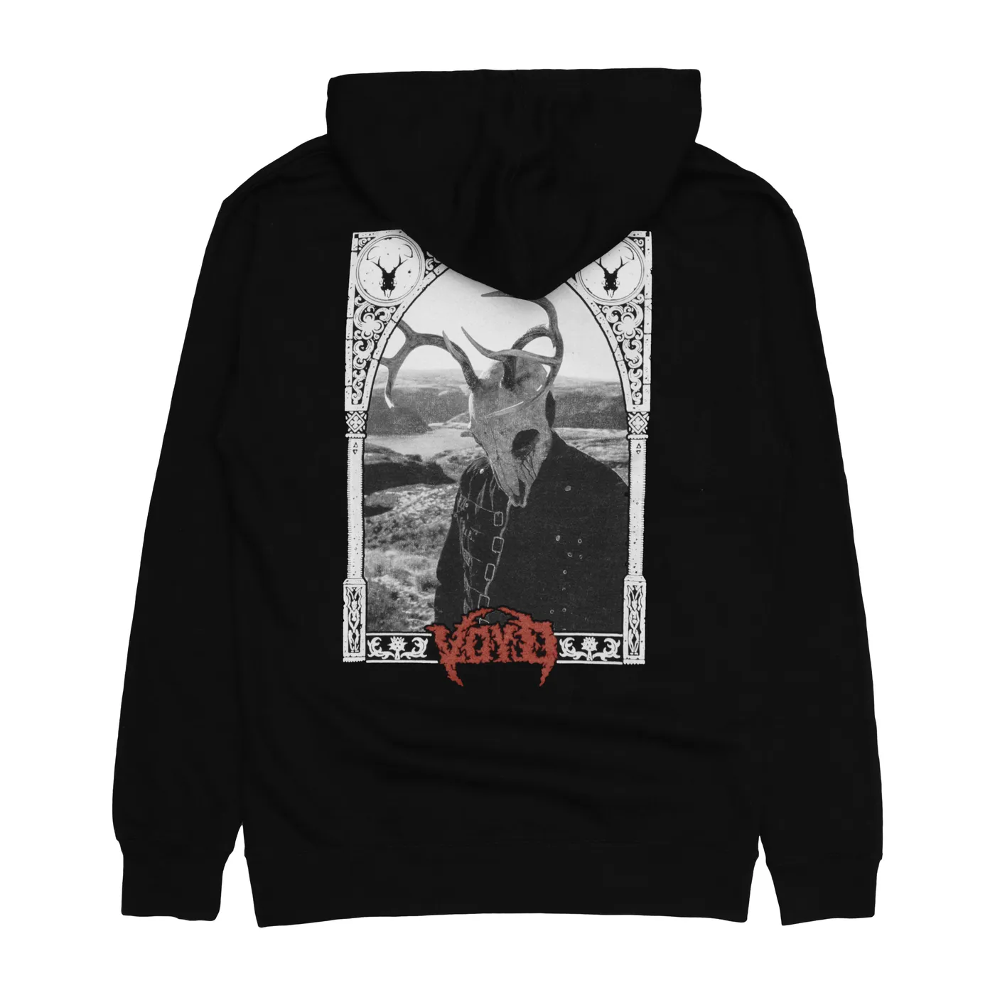 SVDDEN DEATH "VOYD Stag" Hoodie in Black.