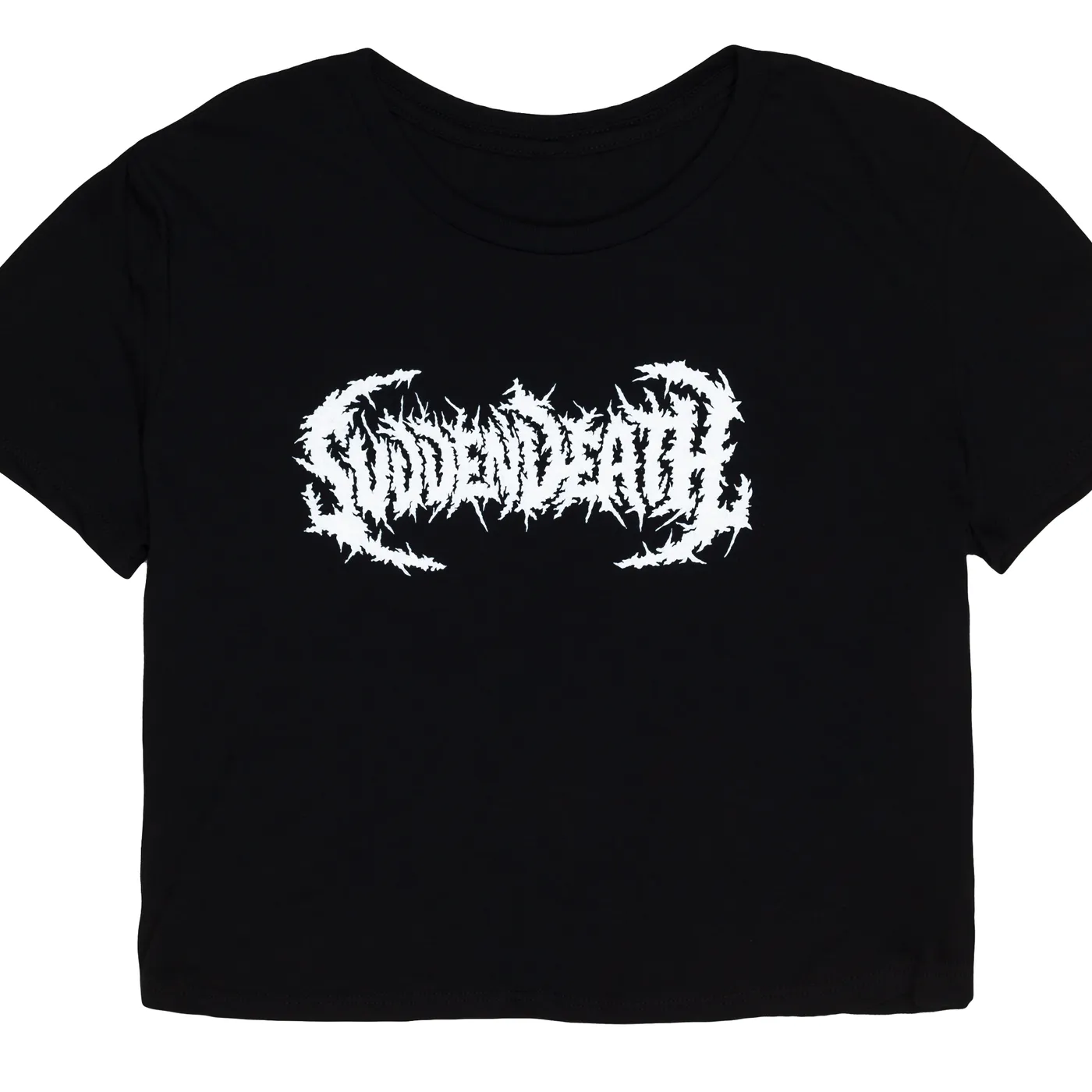 SVDDEN DEATH "CROP TOP" Metal Logo T-Shirt