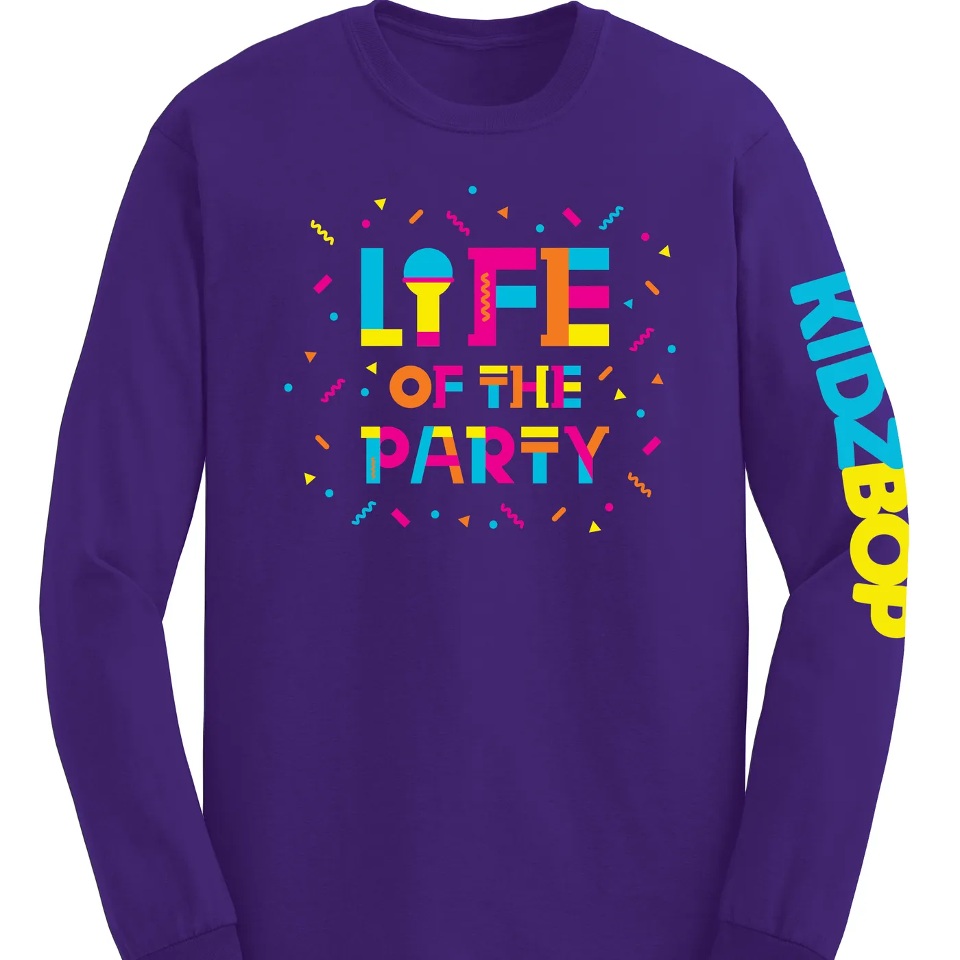 KIDZ BOP Life Of The Party Purple Long Sleeve Youth Tee