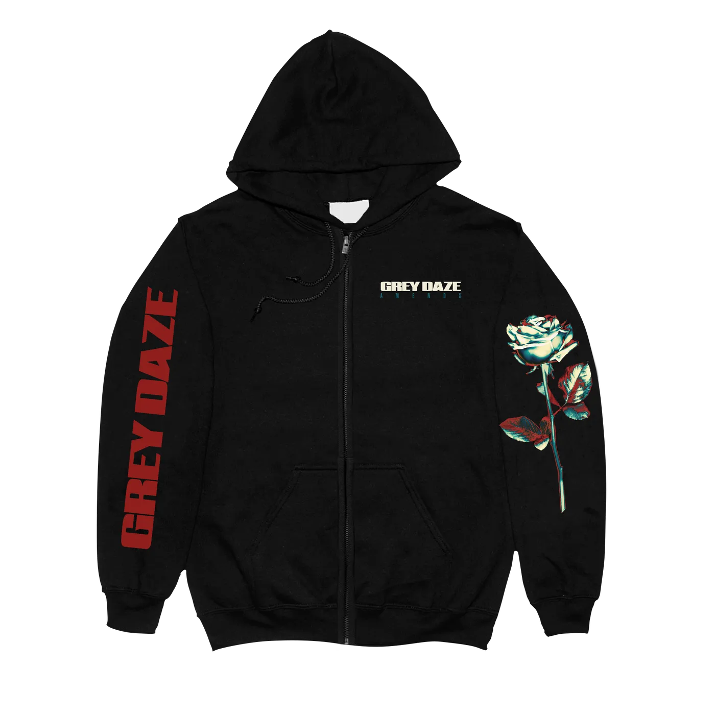Grey Daze Pocket Logo Zip Up Hoodie