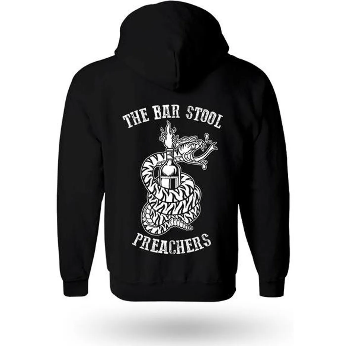 The Bar Stool Preachers - Snake Logo - Black - Zip Hoodie