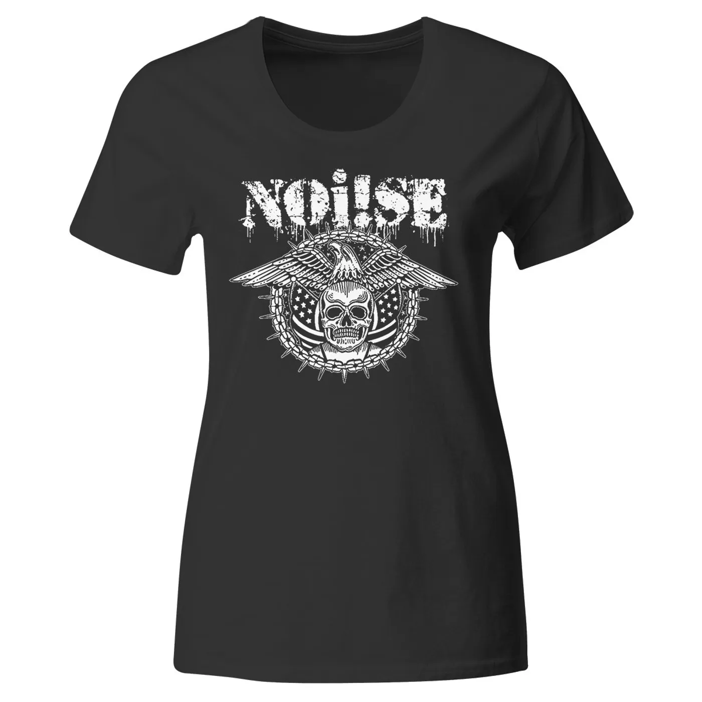 NOi!SE - Skull Eagle Logo - Black - T-Shirt - Fitted