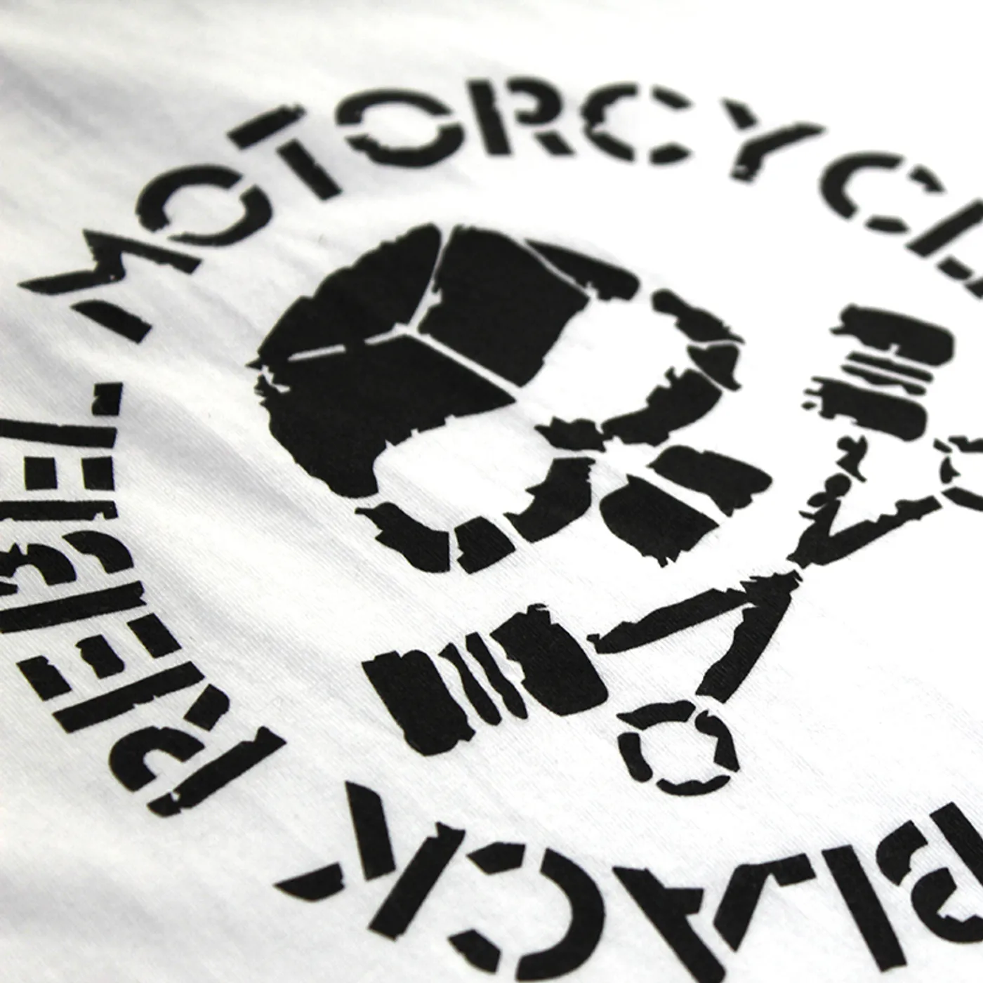 Black Rebel Motorcycle Club B.R.M.C.® SKULL & PISTONS WHITE & BLACK RAGLAN
