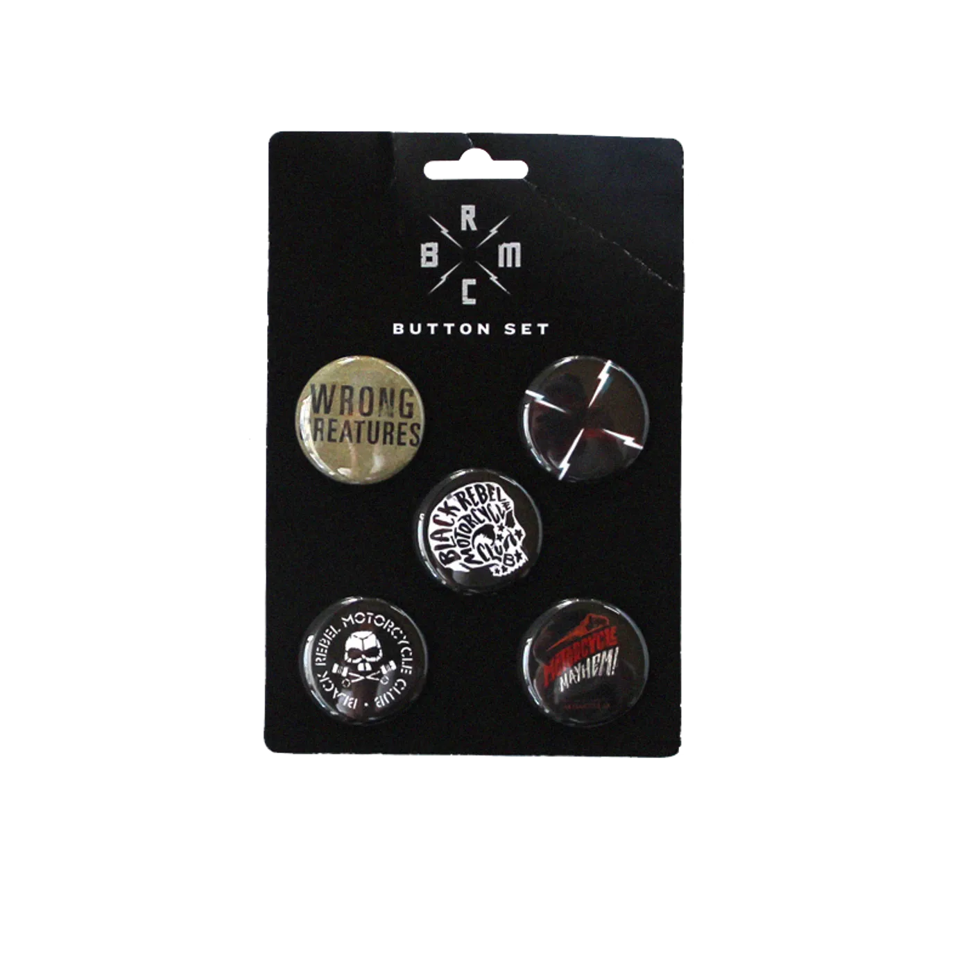 Black Rebel Motorcycle Club B.R.M.C.® WRONG CREATURES 5-BUTTON PACK