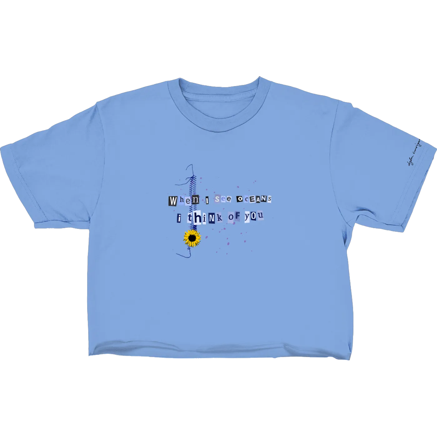 Dylan Conrique Baby Blue Crop T-Shirt