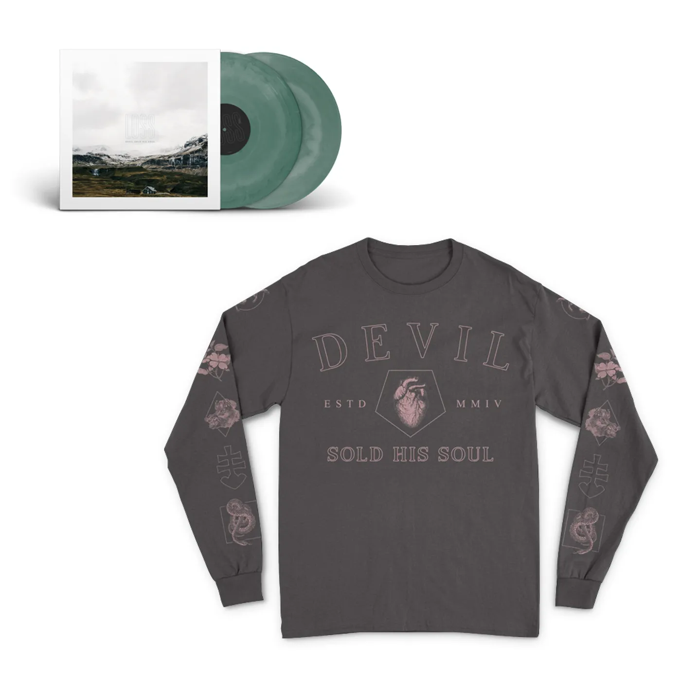 Devil Sold His Soul Loss + Heritage Long Sleeve - Dark Grey/Rose
