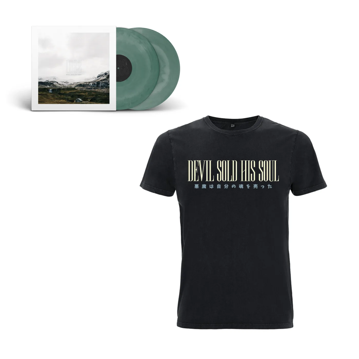 Devil Sold His Soul Loss + Tateishi T-Shirt - Stone Wash Black