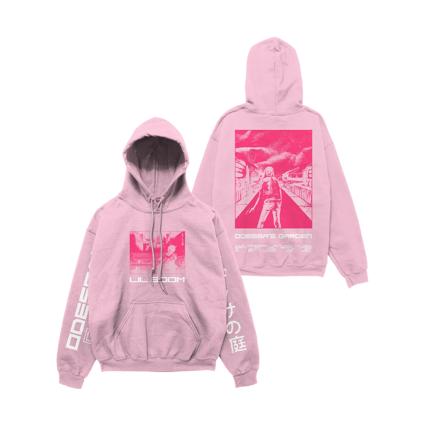 Lil Boom Odessa's Garden Pink Hoodie