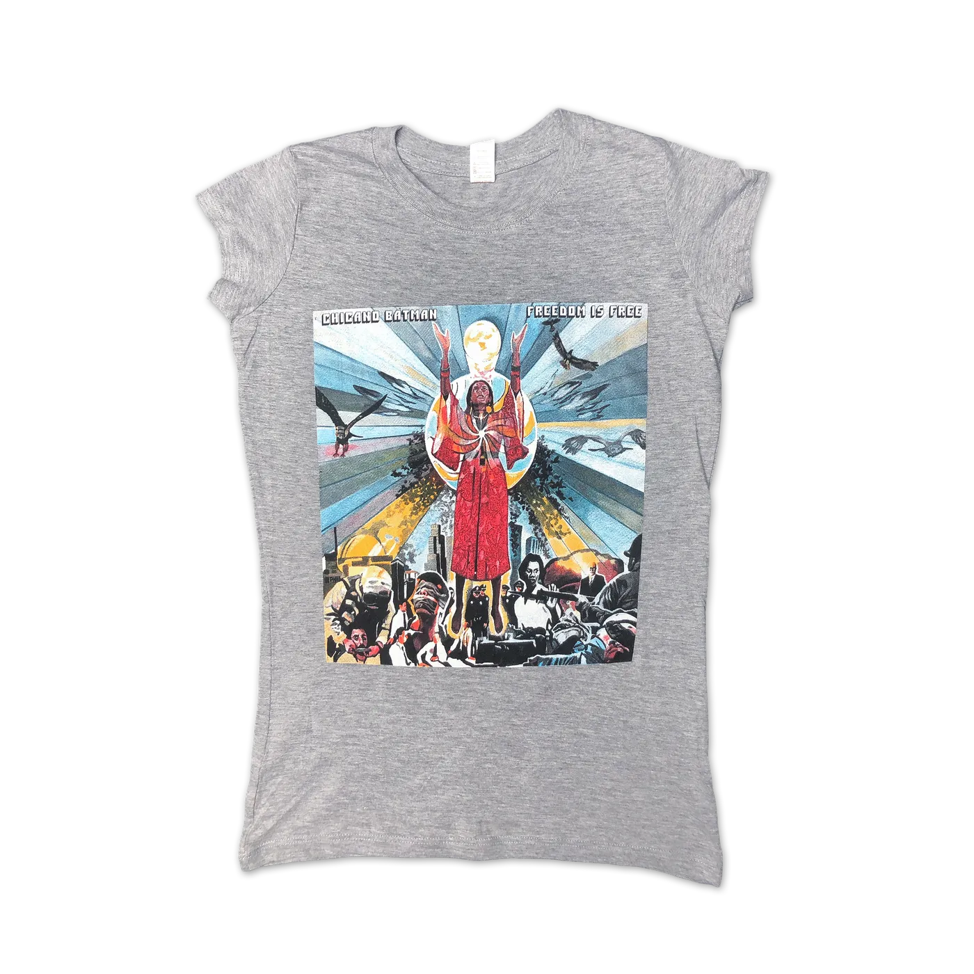 Chicano Batman Women's Freedom is Free 2017 Tour T (Grey)
