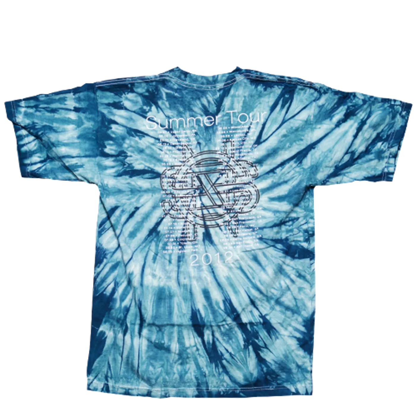 Crosby, Stills & Nash Green Tie-Dyed SS-2012 Tour/Itinerary