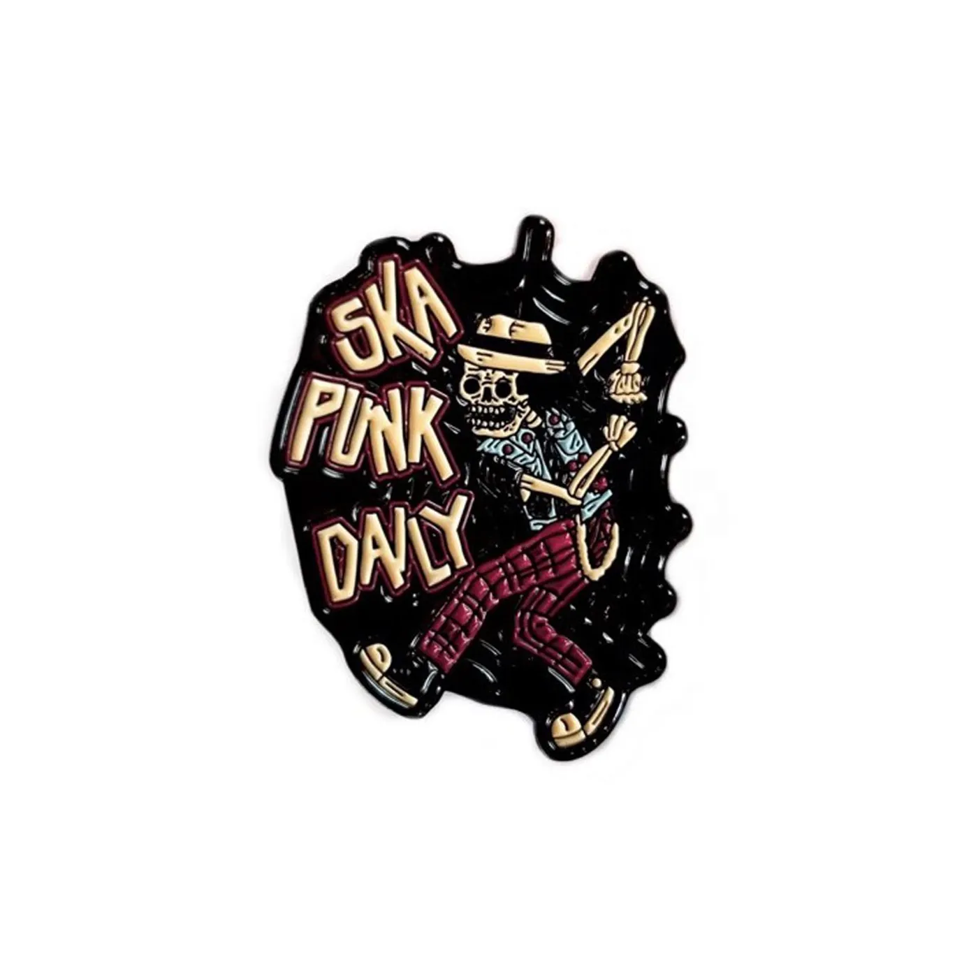 Road Dog Merch Ska Punk Daily "Skanking Bones" Enamel Pin