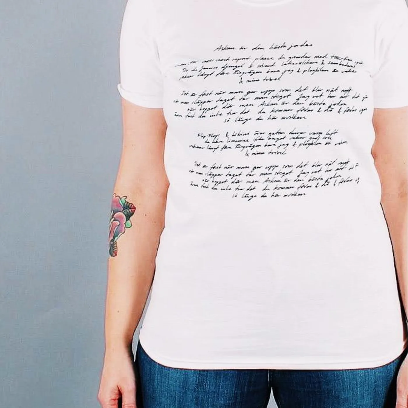 Markus Krunegård Writings T-shirt White